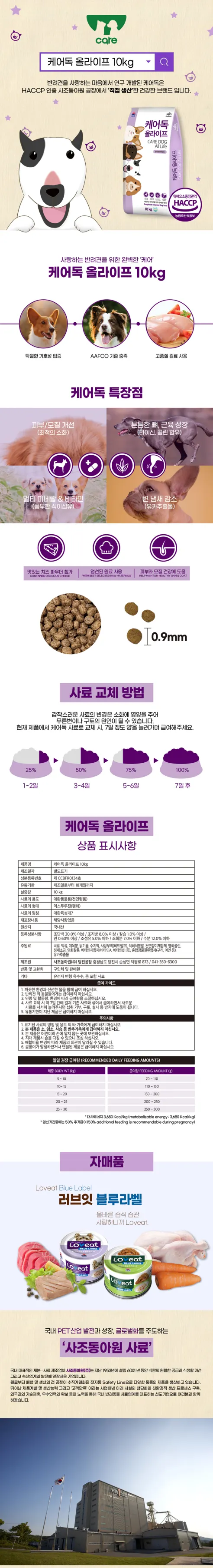 사조 케어독 올라이프, 10kg, 1개 상세 이미지 1
