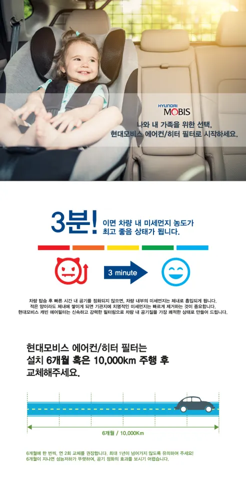 현대모비스 에어컨필터, E11, 헤파필터, pm0.3, 2PH79AX500, 2개 상세 이미지 7
