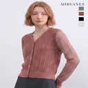 미르바네스 메탈 시스루 슬리브 니트 가디건 2종세트, 블랙 + 민트, 55, 1세트