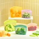 실리팟 지퍼백 3P 세트, 대 1개 + 중 1개 + 소 1개, 쿨라임, 1세트