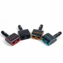 퍼즐 컬러 접이식 2구 멀티소켓 차량용 시가잭 차량용 충전기, 12V/24V, 1개