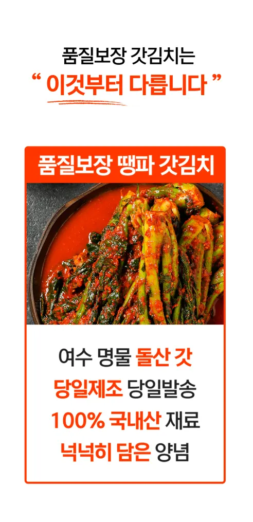 21세기푸드 여수 갓김치, 1kg, 1박스 상세 이미지 15