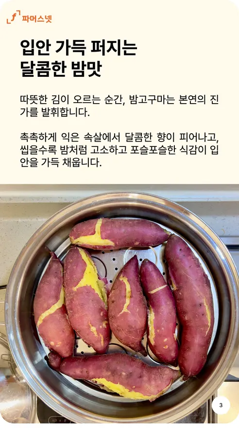 파머스넷 해남 햇 밤고구마, 한입, 5kg, 1박스 상세 이미지 3