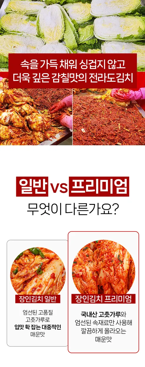 100% 국내산 전라도식 배추김치 프리미엄, 10kg, 1박스 상세 이미지 6