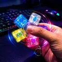 LED 키캡 스피너 키링, 5구, 1개