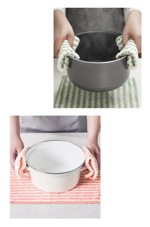 프리미엄 극세사 코랄벨벳 행주, W 줄무늬형, 색상랜덤, 대형, 25cm, 50개 상세 이미지 27