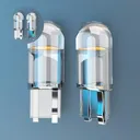 T10 LED 자동차 라이트 COB 번호판 램프 전구, W5W, DC 12V, 화이트, 1개
