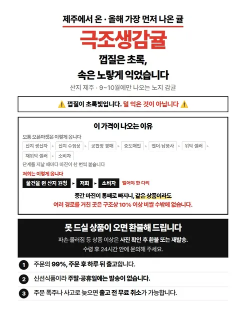 산지직송 제주 조생감귤, L-2L, 10kg, 1박스 상세 이미지 3