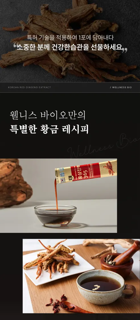 웰니스바이오 홍삼진액365, 10g, 100포, 1박스 상세 이미지 2