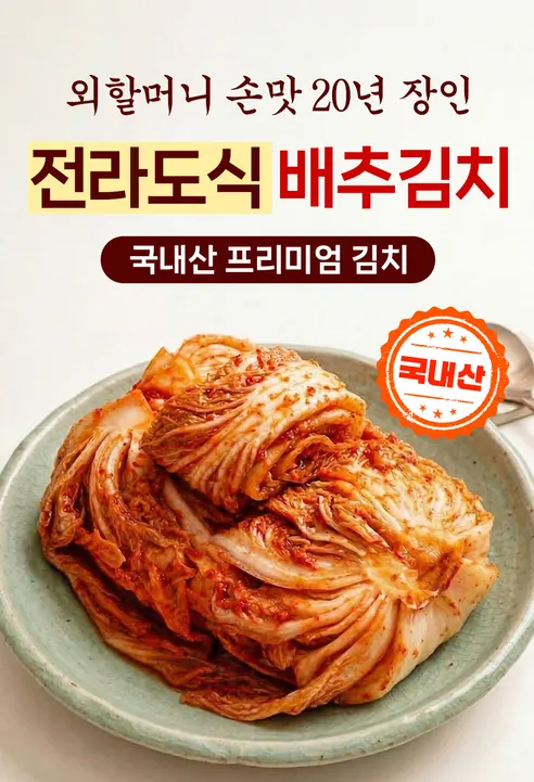 100% 국내산 전라도식 배추김치 프리미엄, 10kg, 1박스 상세 이미지 2