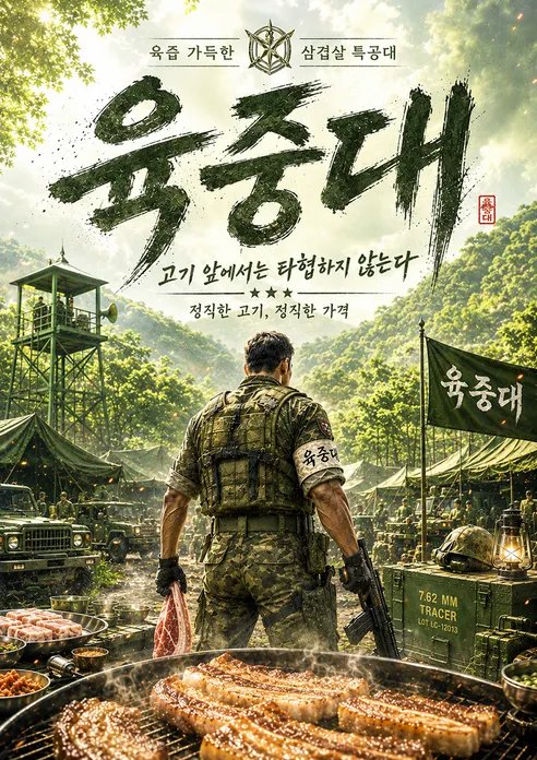 육중대 듀록 흑돼지 삼겹살, 500g, 4개 상세 이미지 1