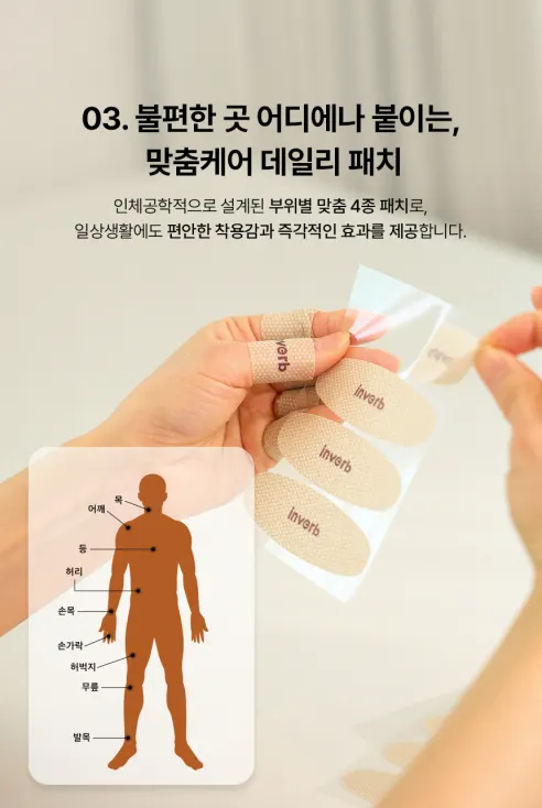 인버브 근육관절패치 혼합형, 24매, 2개 상세 이미지 36