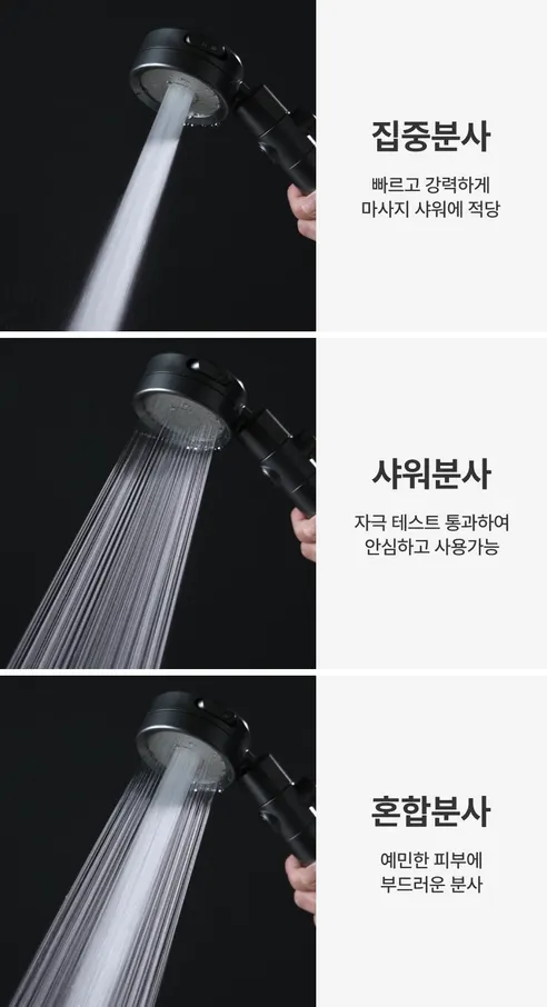 해피달링 온오프 필터 샤워기 헤드 + 필터 5개 세트, 화이트, 1개 상세 이미지 17