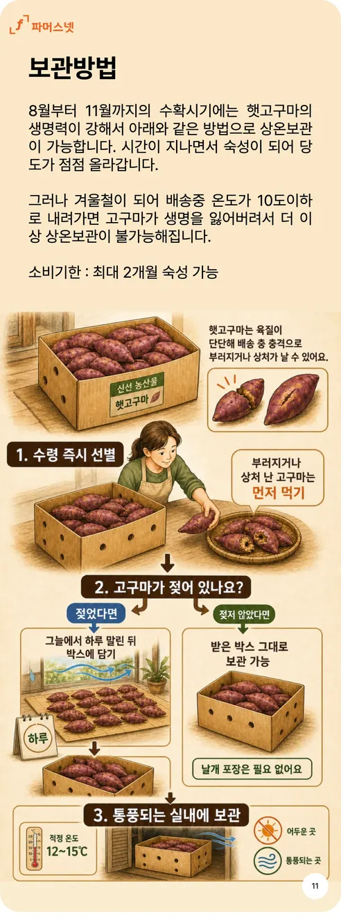 파머스넷 호박고구마, 한입, 5kg, 1박스 상세 이미지 13