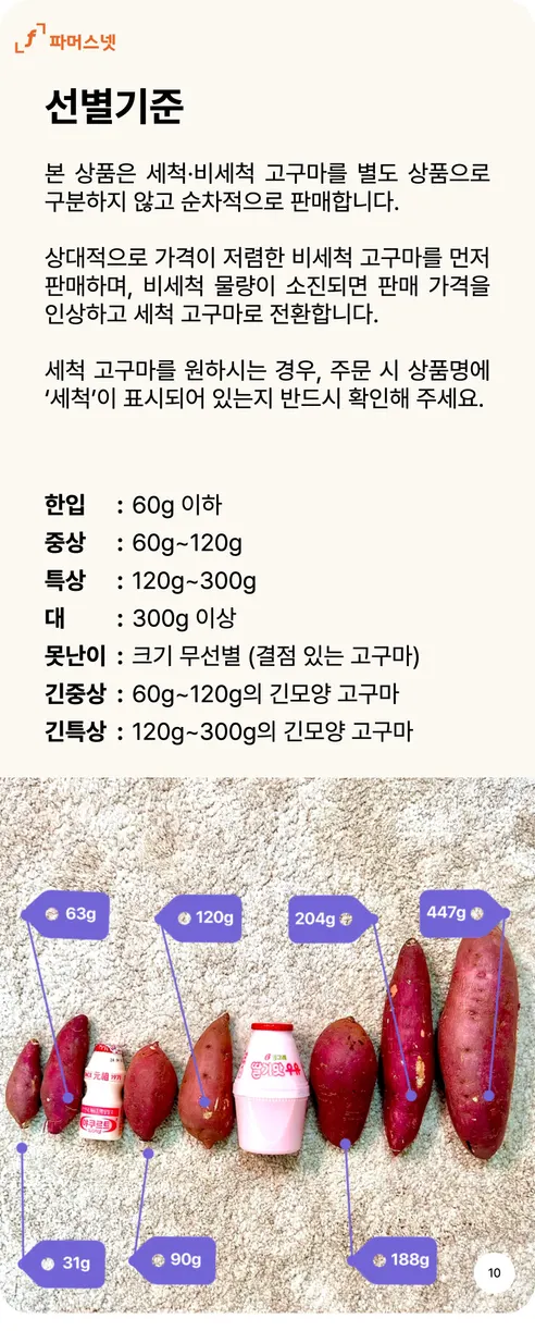 파머스넷 호박고구마, 한입, 5kg, 1박스 상세 이미지 10