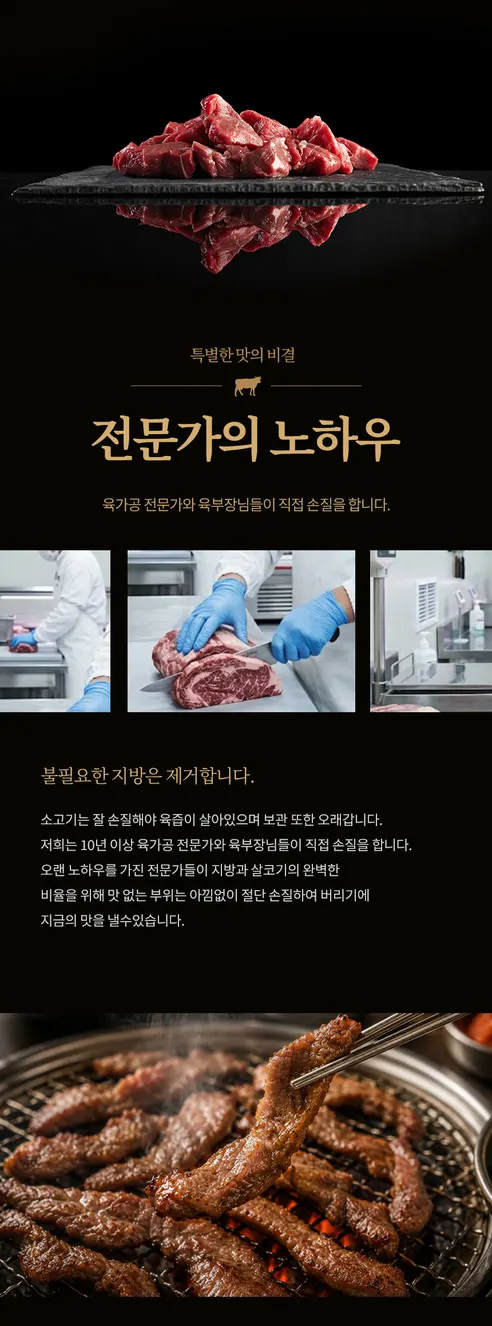 소고기 모둠, 소갈비살 200g + 안심살 200g + 업진살 200g + 척아이롤 200g + 우삼겹 200g, 1세트 상세 이미지 5