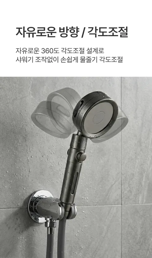 해피달링 온오프 필터 샤워기 헤드 + 필터 5개 세트, 화이트, 1개 상세 이미지 19