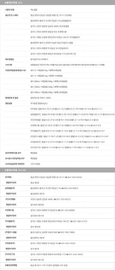 스파클 생수, 무라벨, 500ml, 80개 상세 이미지 3