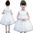 로맨틱 레이스 화동 드레스, 화이트, 110