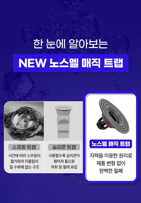 이츠원츠 원터치 하수구트랩, 블랙, 100mm, 1개 상세 이미지 27