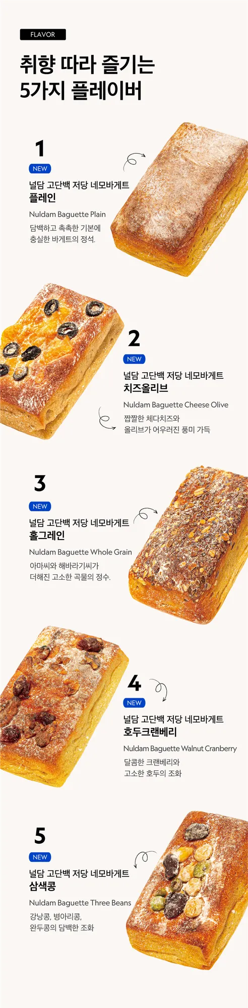 널담 고단백 저당 네모 바게트 5종, 2세트 상세 이미지 11