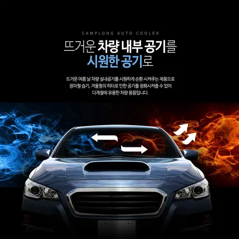 캠프롱 3구 차량용 태양광 써큘레이터 파킹환풍기, 화이트, 1개 상세 이미지 4
