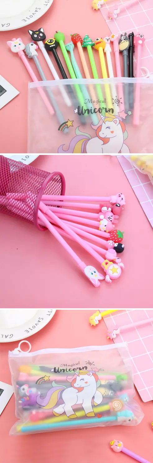 캐릭터 볼펜 20개 세트, 핑크세트, 0.5mm, 1개 상세 이미지 4
