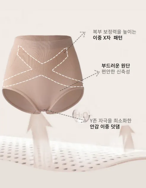 세상편한 뱃살 하이웨스트 팬티, 혼합 5종, 1세트 상세 이미지 6