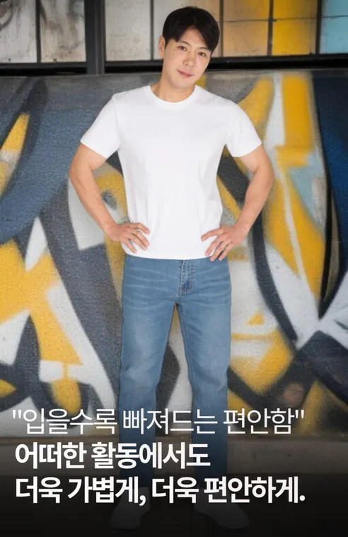 블랙이글 간절기용 스판 스트레이트핏 데님팬츠, 중청, 32, 1개 상세 이미지 5