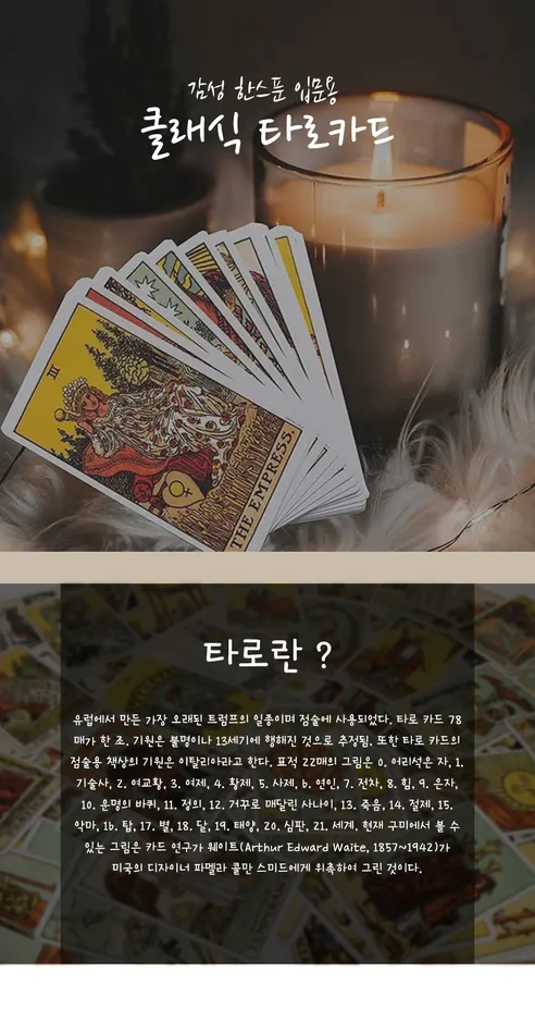 라이프그래피 컬러 타로카드 입문자용, 한글설명서 동봉, 1개 상세 이미지 2