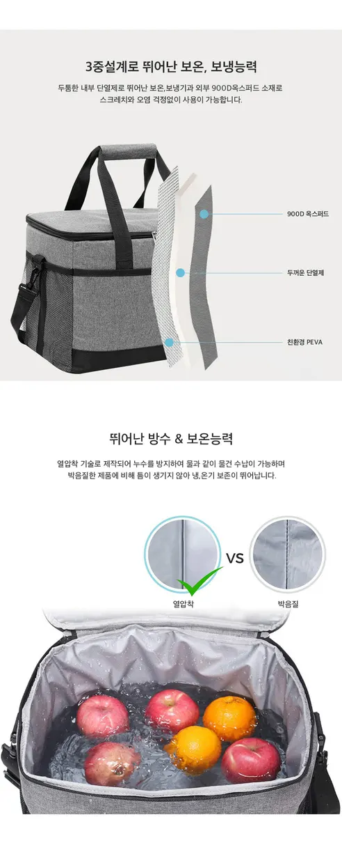 아이스백, 그레이, 15L, 1개 상세 이미지 4