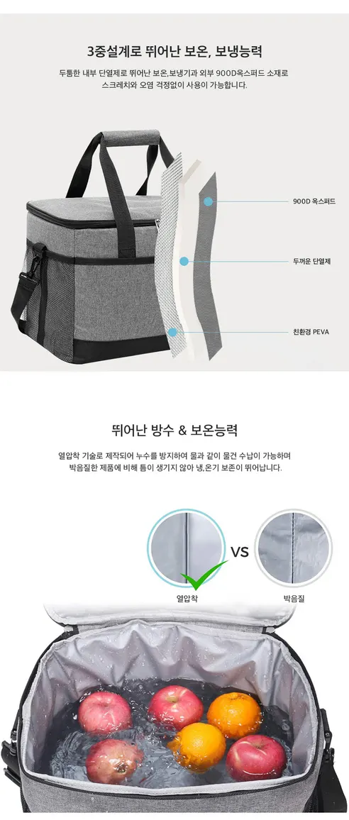 아이스백, 그레이, 15L, 1개 상세 이미지 13