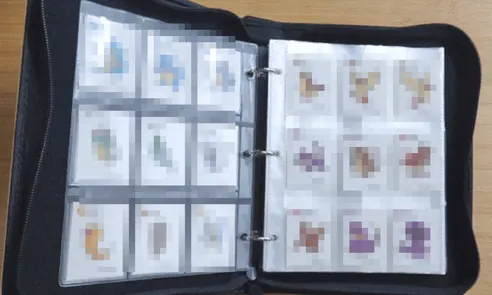 띠부씰 앨범, 레드화이트, 25매, 450장 보관, 1개 상세 이미지 5
