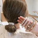크리스탈 비즈 머리끈, 5종혼합, 1개