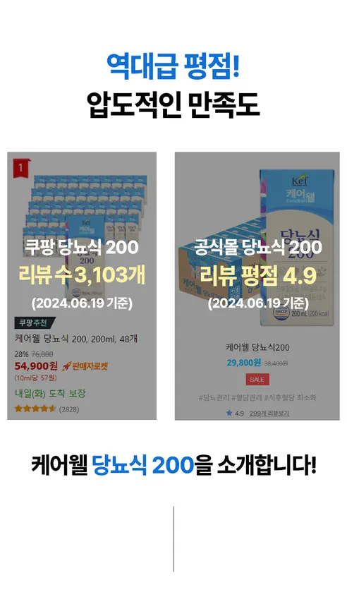 케어웰 당뇨식 200, 200ml, 24개, 2박스 상세 이미지 2