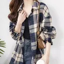체크 셔츠 F0228, FREE(XL), 1개