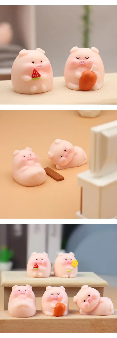 아기돼지 피규어 세트, B(초록우비), 1개 상세 이미지 9