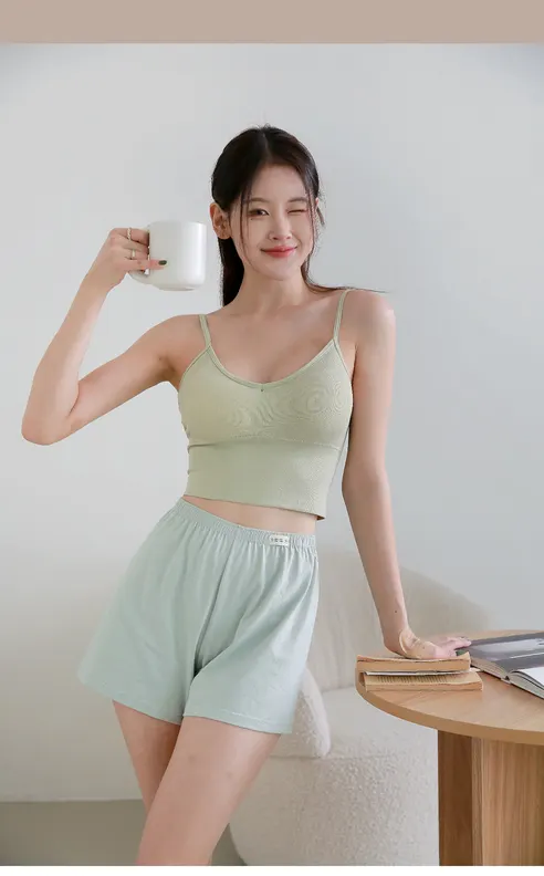 DDO 여성 드로즈 윤슬 트렁크, 블루 1개 + 핑크 1개 + 올리브 1개 + 옐로우 1개, 95, 4장, 1세트 상세 이미지 4