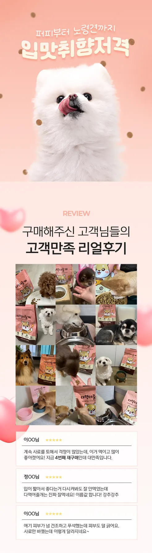 다먹어줄개 강아지 사료, 소중형견전용, 2kg, 1개 상세 이미지 3