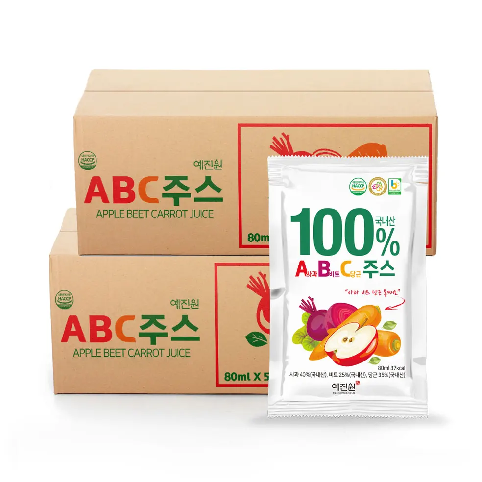 예진원 국내산 ABC주스, 80ml, 100개 상품 이미지
