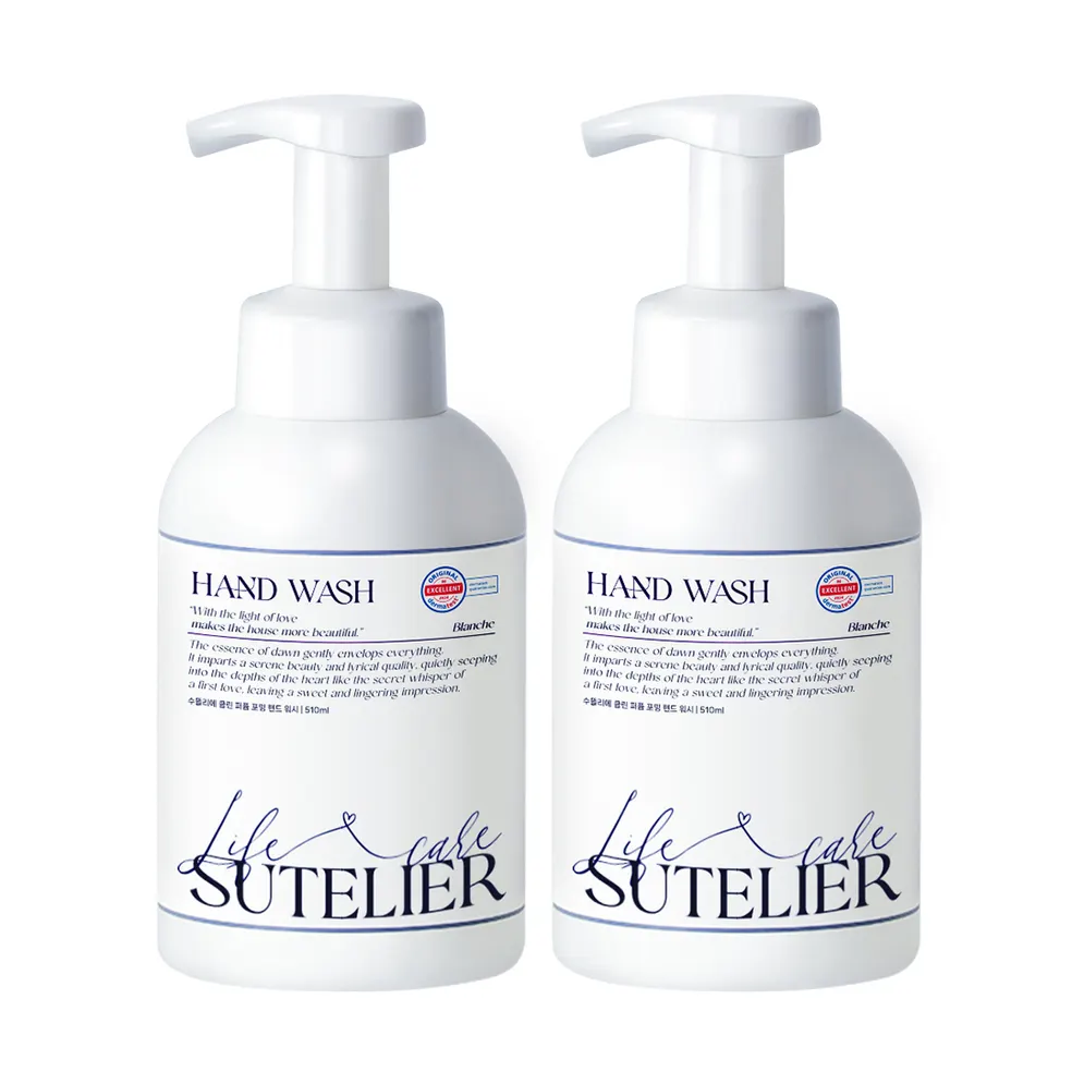수뜰리에 클린 퍼퓸 포밍 핸드 워시, 블랑쉬향, 510ml, 2개 상품 이미지