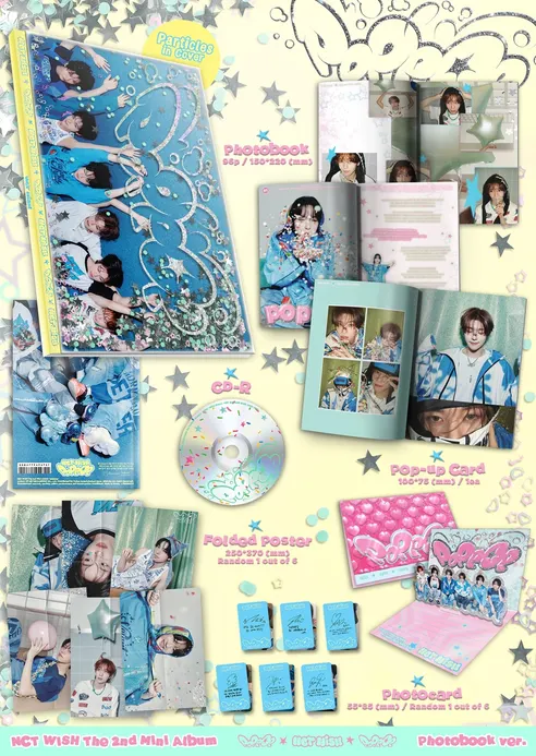 NCTwish 엔시티위시 미니 2집 팝팝 포토북 2nd mini poppop photobook, CD, 흰색, 1개 상세 이미지 1