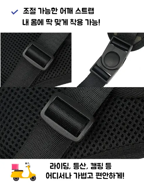 오토바이 배달조끼 지퍼형 라이더 반사 멀티포켓, 블랙, One Size, 1개 상세 이미지 16