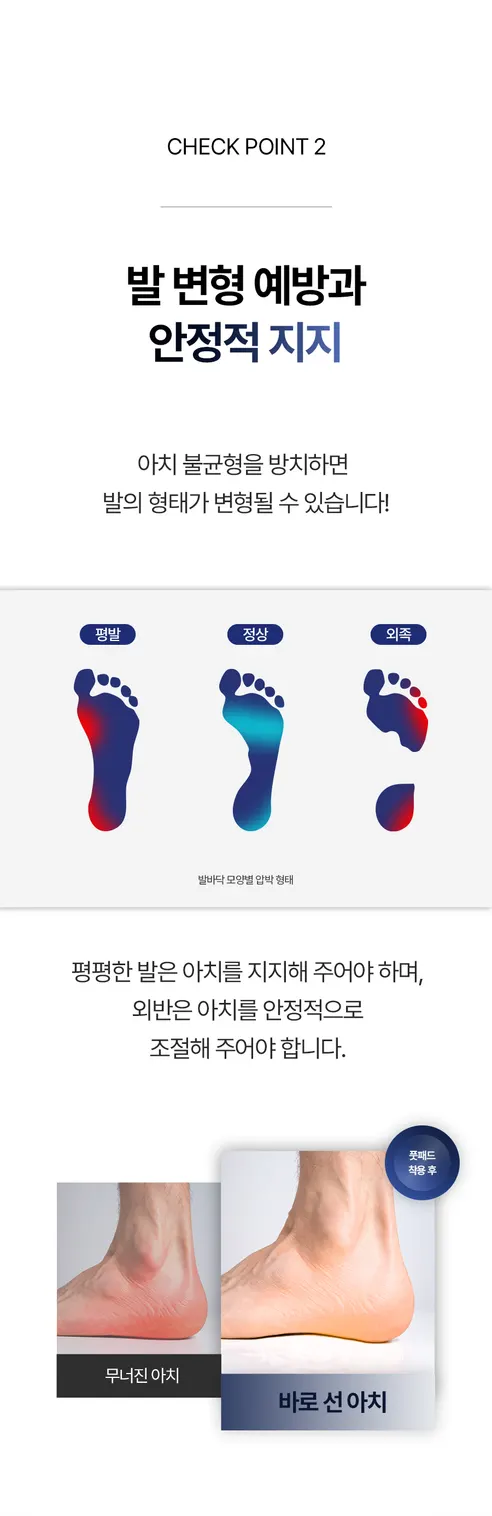 일감생활 풋 아치 패드, 블랙, S, 1쌍 상세 이미지 17