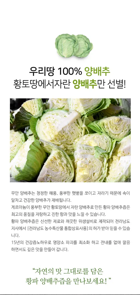 황파 양배추즙, 100ml, 100포 상세 이미지 84