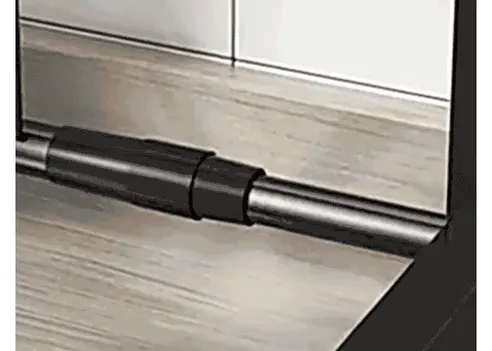 넓이 높이 조절식 전자레인지 선반, 블랙, 40-68cm, 1개 상세 이미지 1