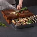 러반 티크 엔드그레인 도마 밀폐 밧드 세트, 밧드 포함, 1개