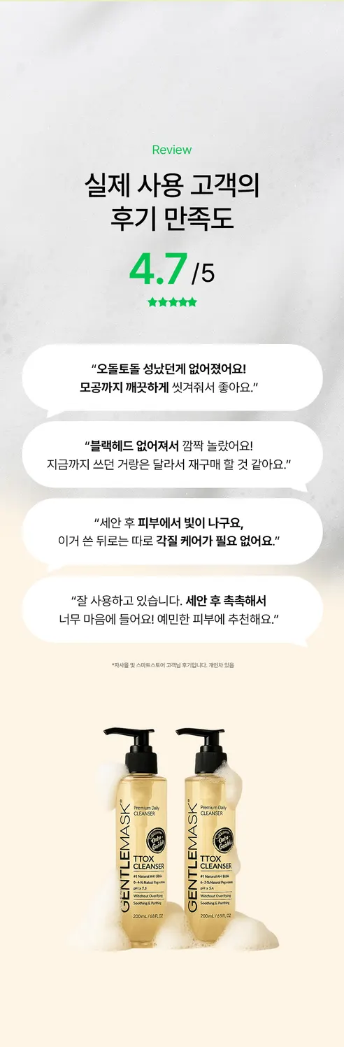 젠틀마스크 티톡스 바하 약산성 클렌저, 200ml, 2개 상세 이미지 4