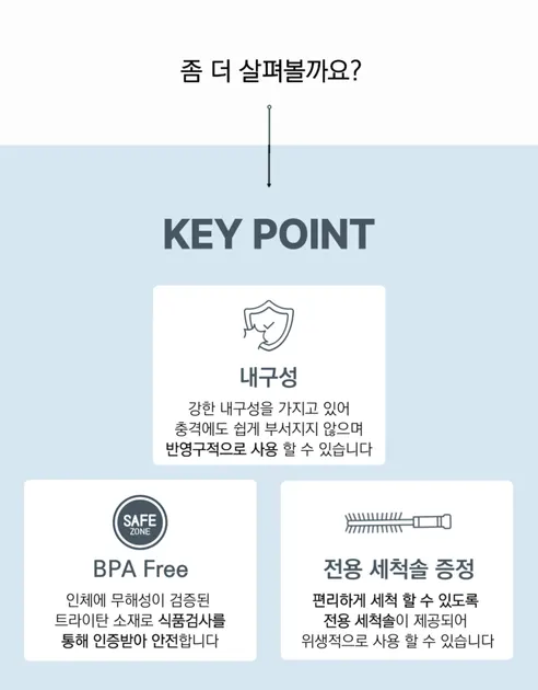 투명 트라이탄 텀블러 빨대+세척솔 세트, 30cm, 6개, 1세트 상세 이미지 6