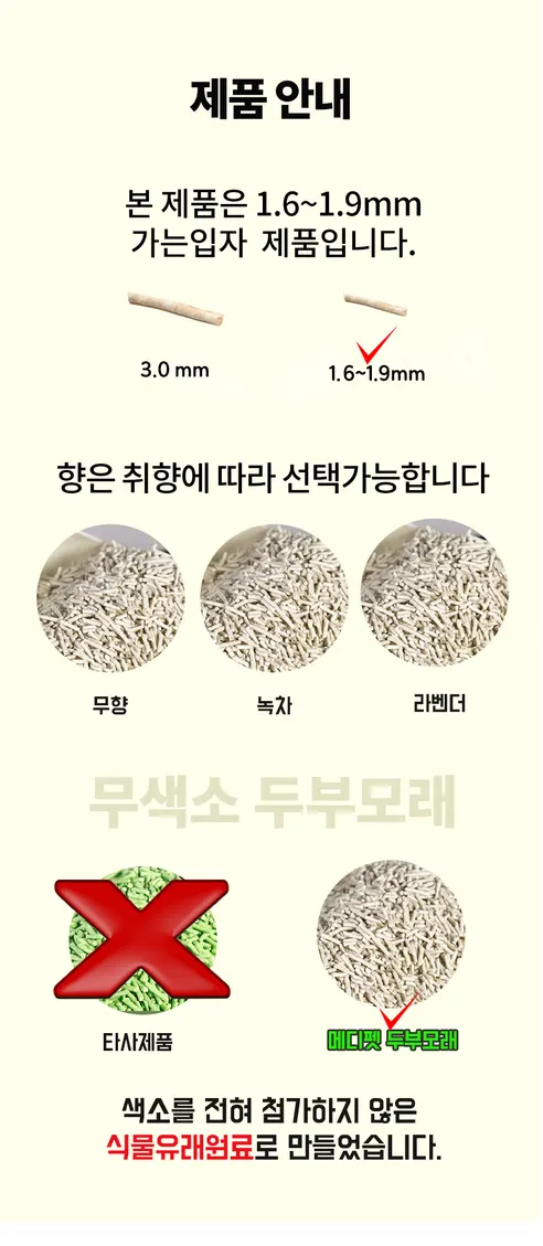 메디펫 고양이 두부모래, 라벤더향, 10L, 3개 상세 이미지 2